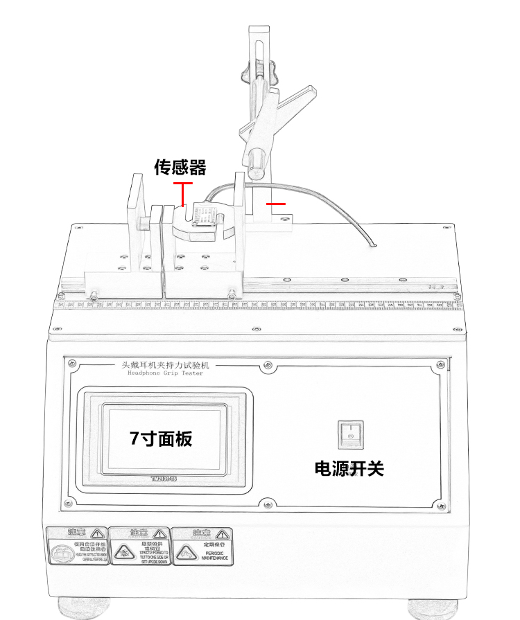 頭戴耳機夾持力試驗機